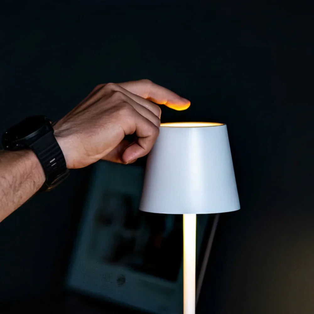 GlowBeam Wireless LED Table Lamp – Dimmable, IP65 Waterproof, Rechargeable, 3000K Warm White