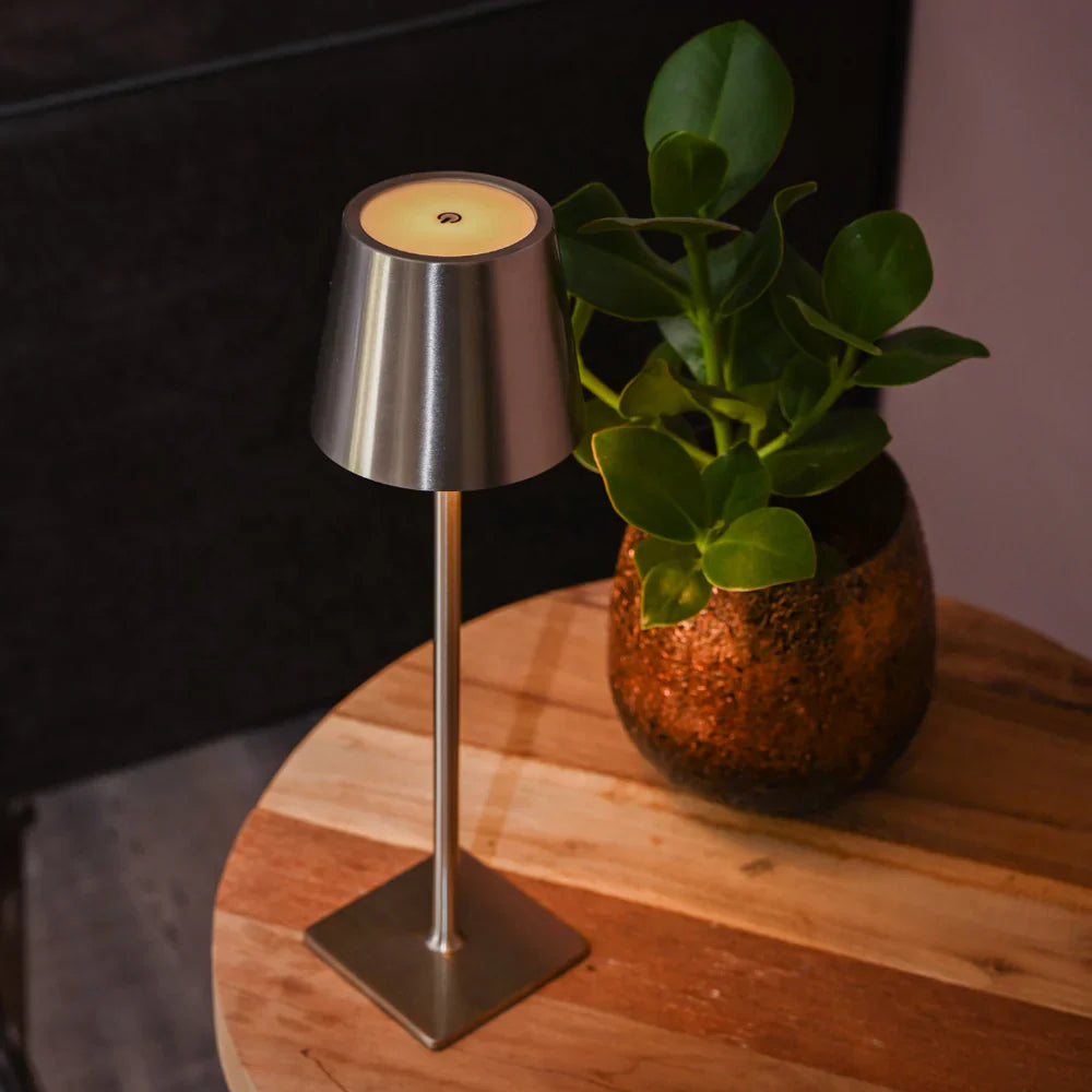 GlowBeam Wireless LED Table Lamp – Dimmable, IP65 Waterproof, Rechargeable, 3000K Warm White