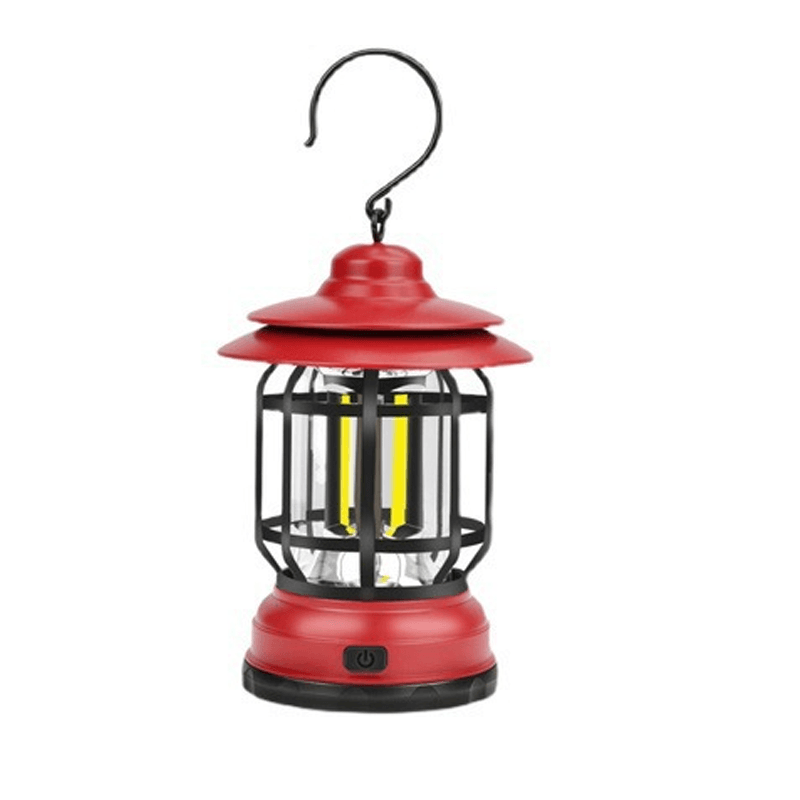 HorizonGlow Vintage Portable Camping Lantern – Rechargeable, Dimmable Warm White LED