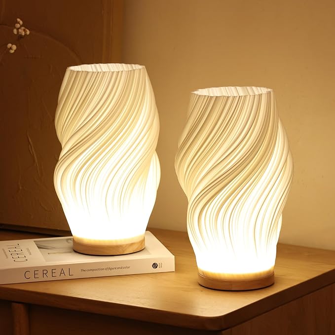 Interiora Modern Design Table Lamp – Touch-Dimmable LED, Sleek Geometric Silhouette