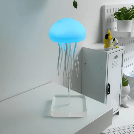 JellyAura Color-Changing LED Table Lamp – Touch Control, RGB + Warm White, Rechargeable