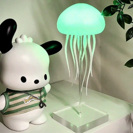 JellyAura Color-Changing LED Table Lamp – Touch Control, RGB + Warm White, Rechargeable