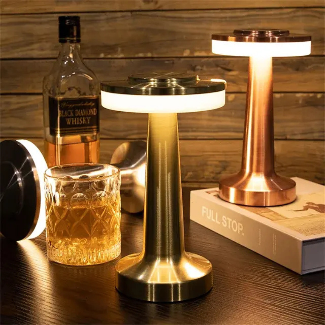 LumaBella Elegant LED Pendant Table Lamp – Dimmable Warm White (3000K), Brushed Aluminum Finish