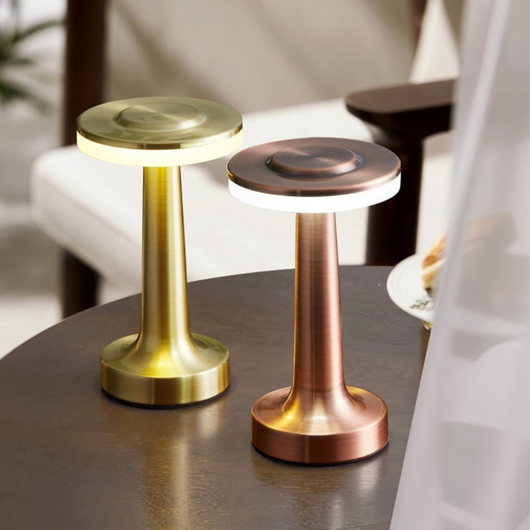 LumaBella Elegant LED Pendant Table Lamp – Dimmable Warm White (3000K), Brushed Aluminum Finish