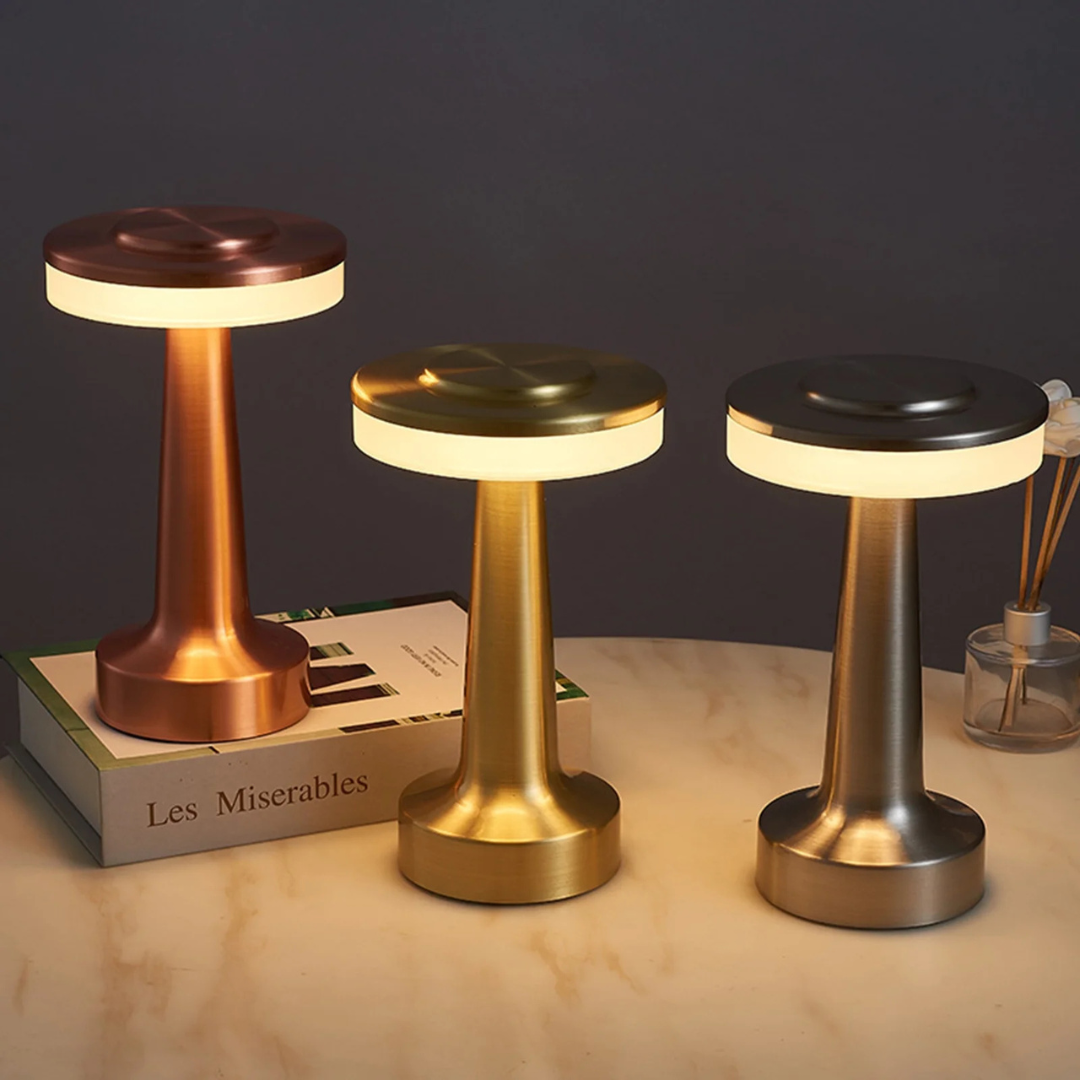 LumaBella Elegant LED Pendant Table Lamp – Dimmable Warm White (3000K), Brushed Aluminum Finish