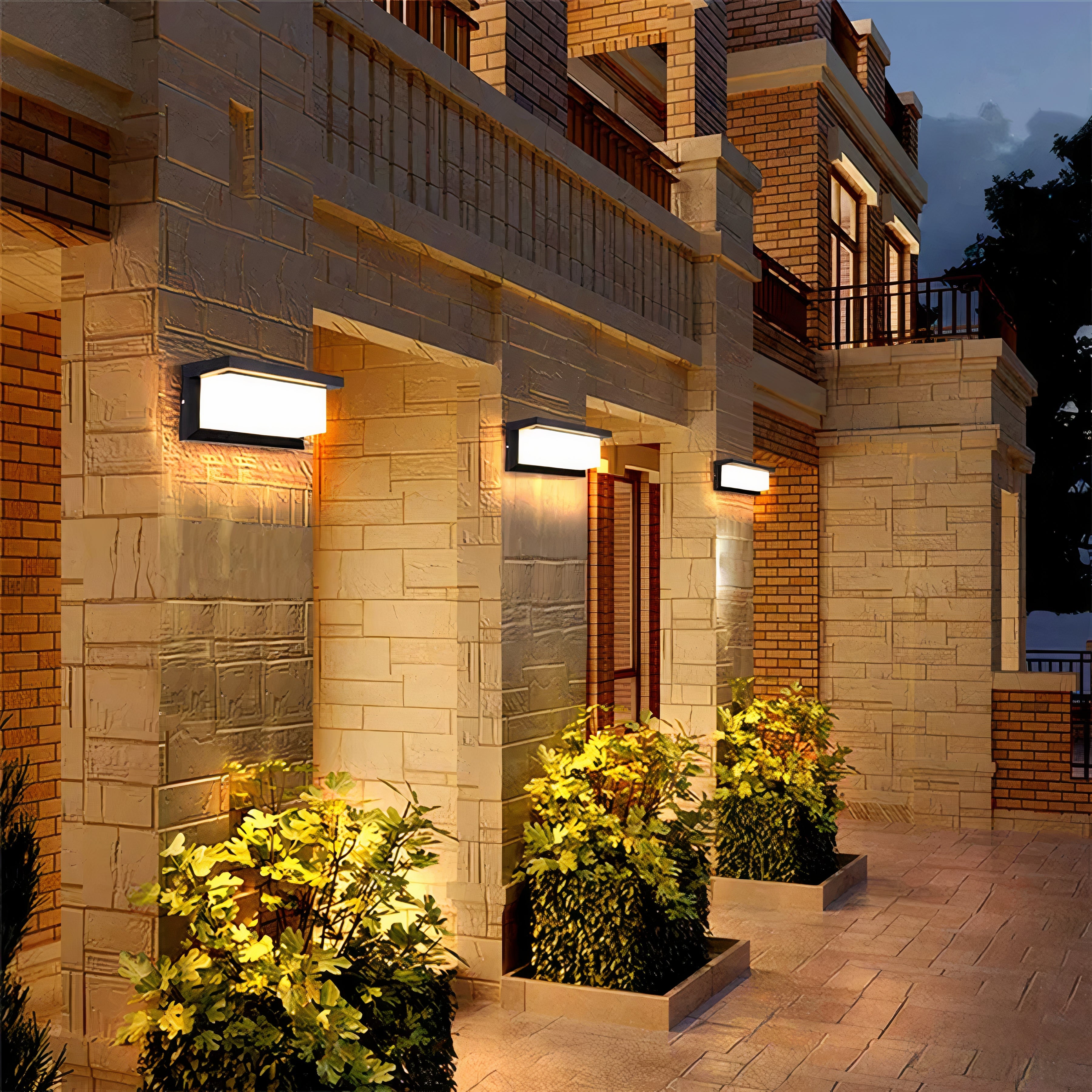 LumiFrame Waterproof LED Outdoor Wall Light – 8W Integrated, Warm White (3000K), IP65-Rated