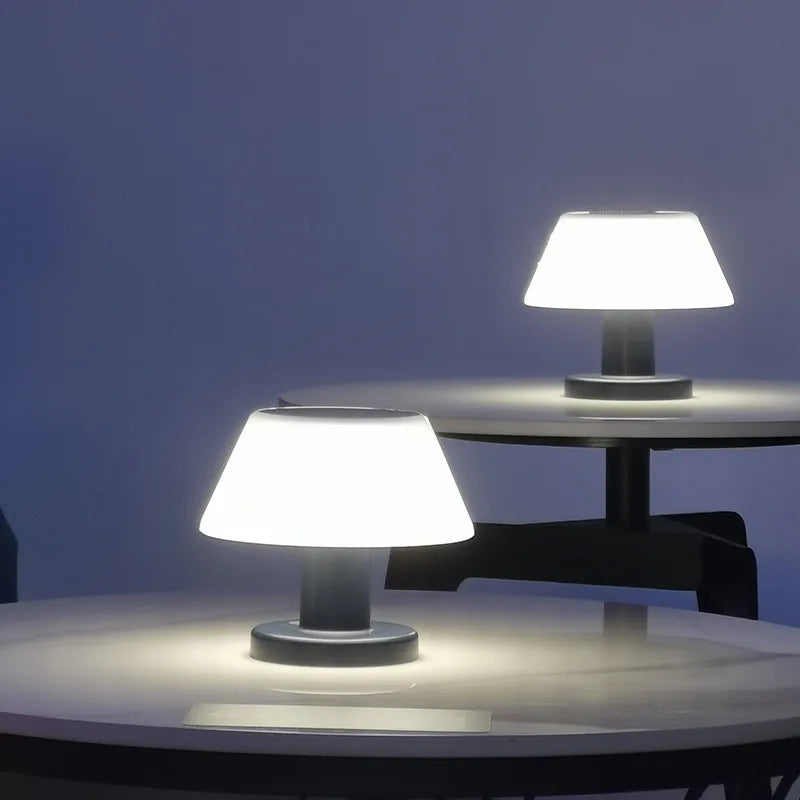 Lumière Solar-Charging Portable LED Table Lamp – Rechargeable, Touch-Dimmable Warm White