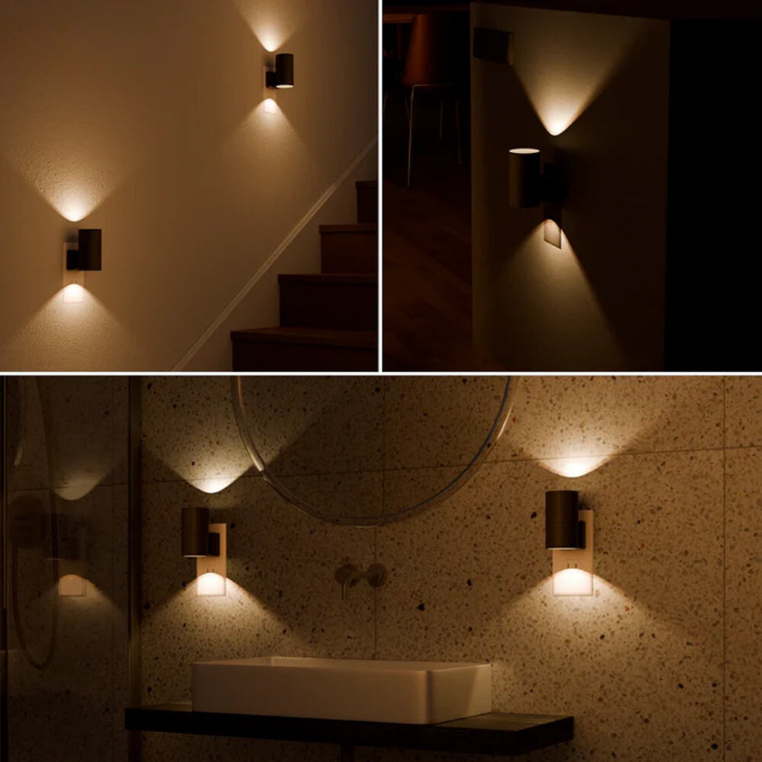 Lumovista Plug-In LED Night Light – Dimmable Warm White, Auto On/Off Sensor