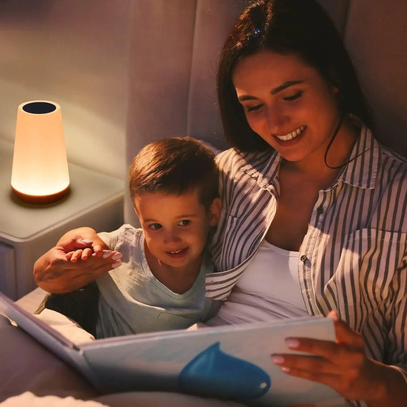 MysticLoom Colorful RGB LED Table Lamp – Touch-Dimmable, Rechargeable Ambient Light