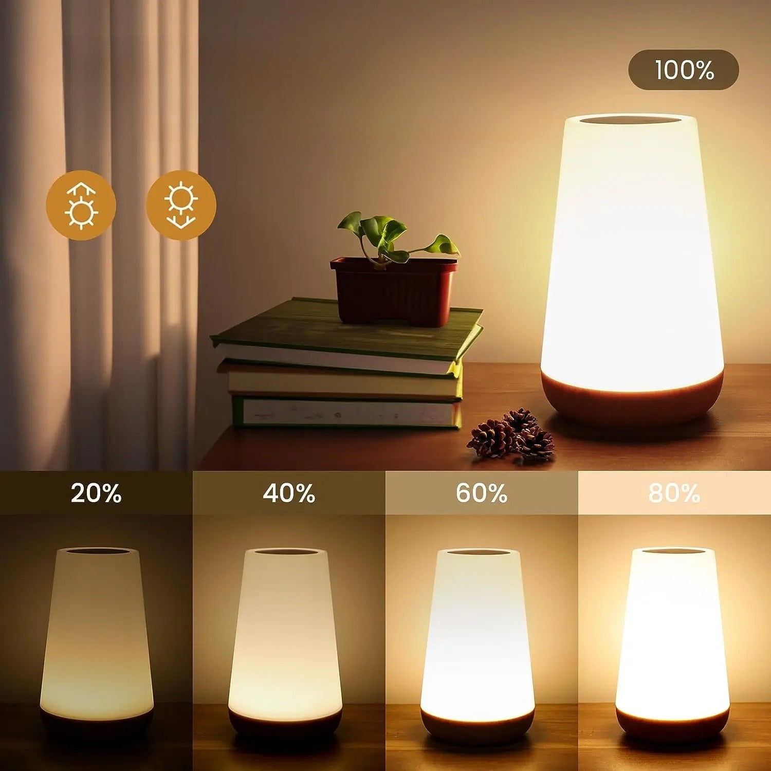MysticLoom Colorful RGB LED Table Lamp – Touch-Dimmable, Rechargeable Ambient Light
