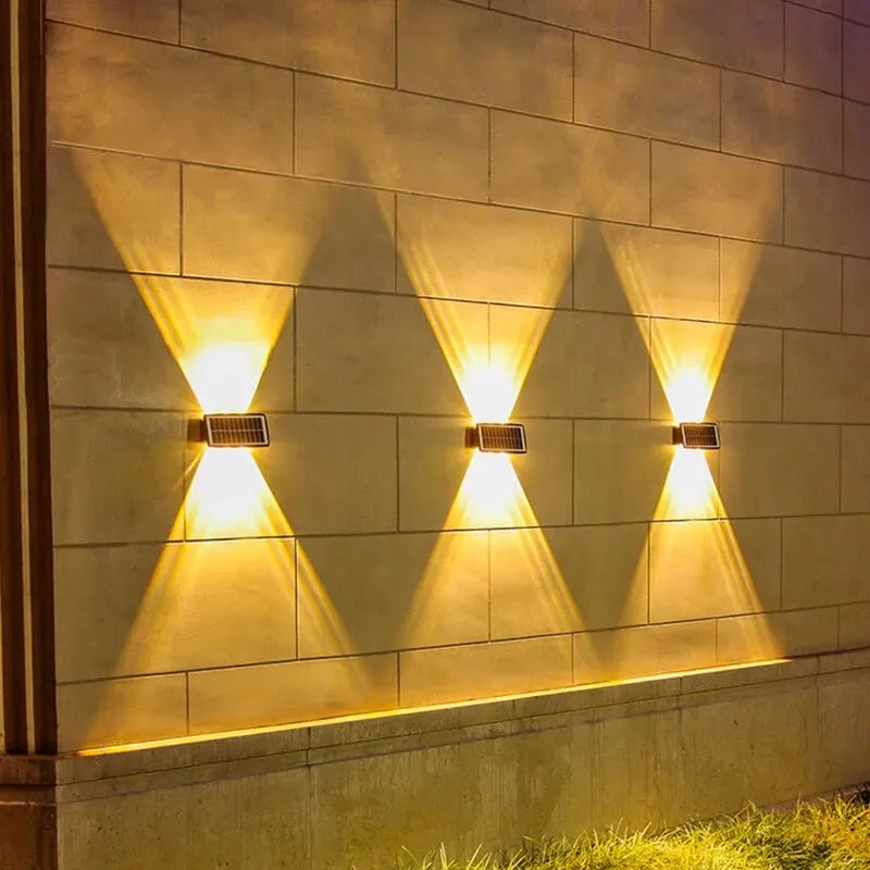 SolaraRay - Solar-Powered Outdoor LED Wall Light – 40-LED, IP65 Waterproof ABS, Warm White (25×10×5 cm)