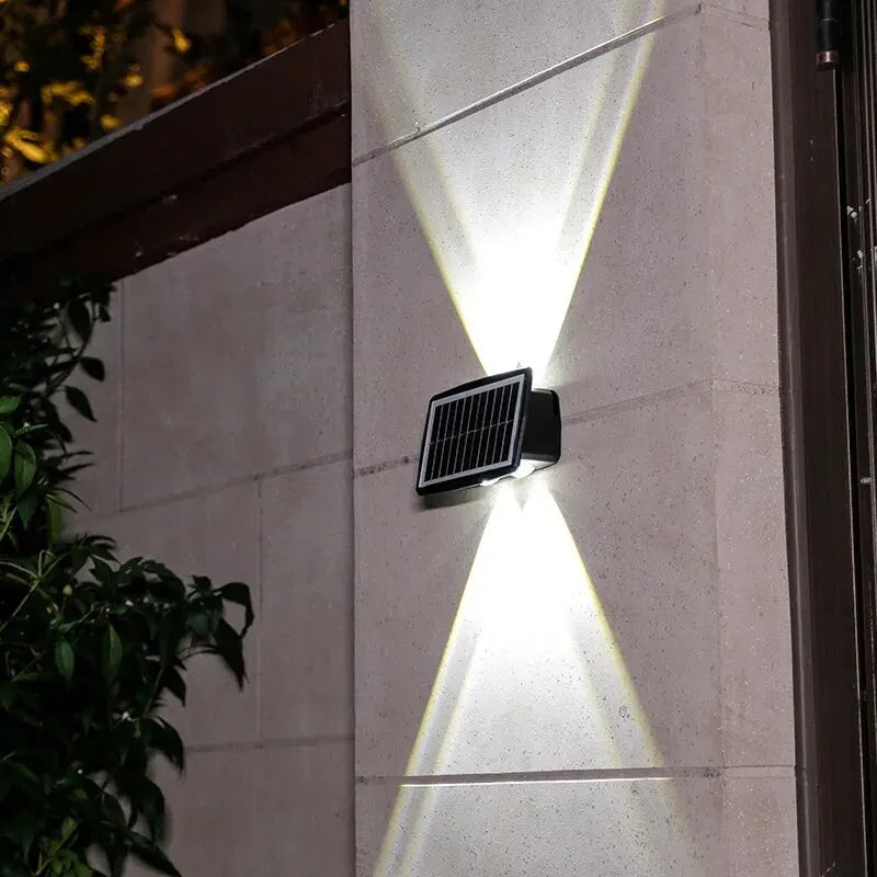 SolaraRay - Solar-Powered Outdoor LED Wall Light – 40-LED, IP65 Waterproof ABS, Warm White (25×10×5 cm)