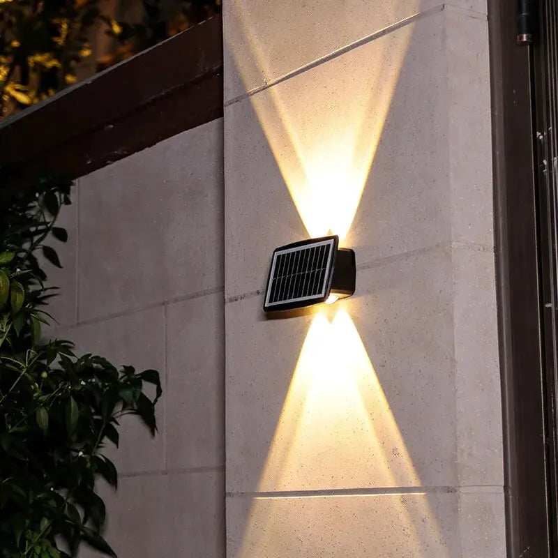 SolaraRay - Solar-Powered Outdoor LED Wall Light – 40-LED, IP65 Waterproof ABS, Warm White (25×10×5 cm)