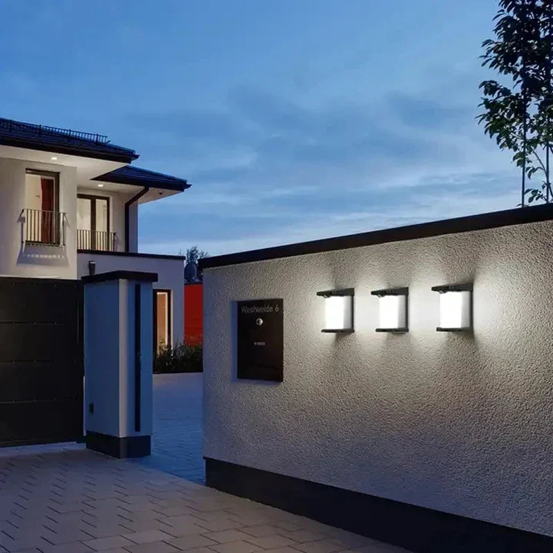 TerraGlow Waterproof Motion Sensor LED Wall Light – 8W, 3000K Warm White, IP65