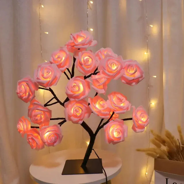 TreeGlow Enchanted LED Tree Lamp – Integrated Warm White LEDs, USB/Battery Powered,