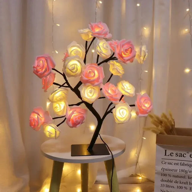 TreeGlow Enchanted LED Tree Lamp – Integrated Warm White LEDs, USB/Battery Powered,