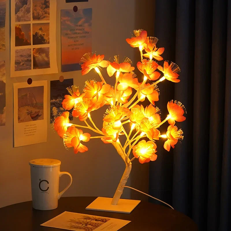 TreeGlow Enchanted LED Tree Lamp – Integrated Warm White LEDs, USB/Battery Powered,