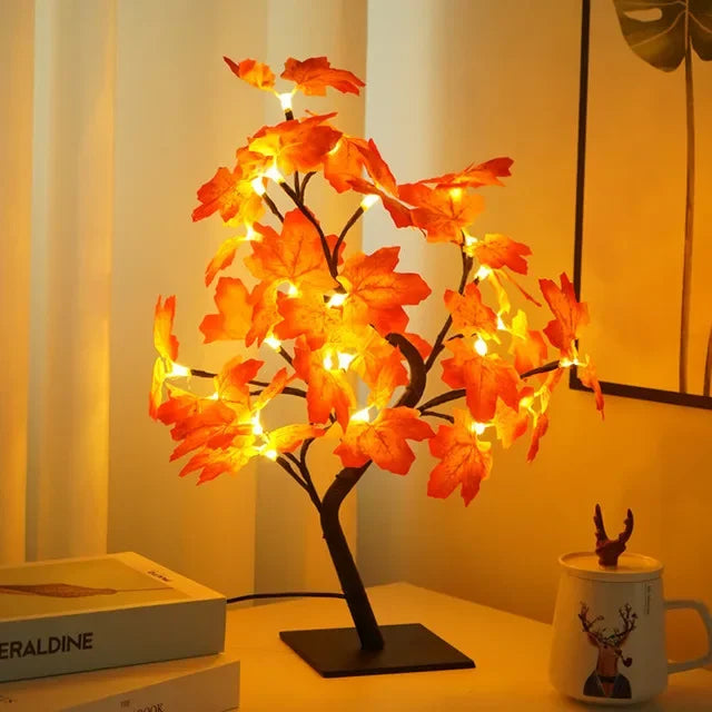 TreeGlow Enchanted LED Tree Lamp – Integrated Warm White LEDs, USB/Battery Powered,