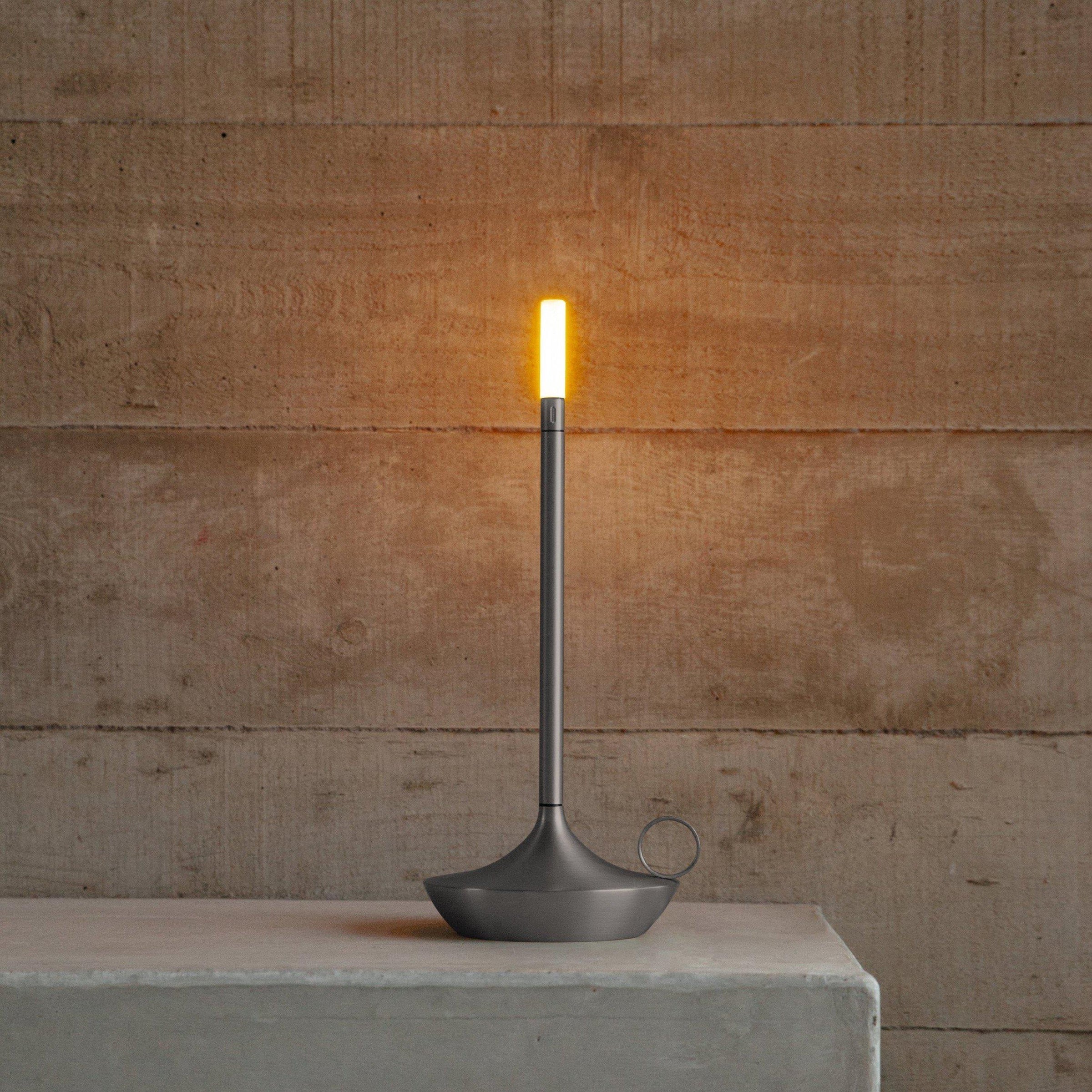 Twiva I Dimmable LED Table Lamp – USB Rechargeable, 3-Level Touch Dimming, Warm White (3000K)