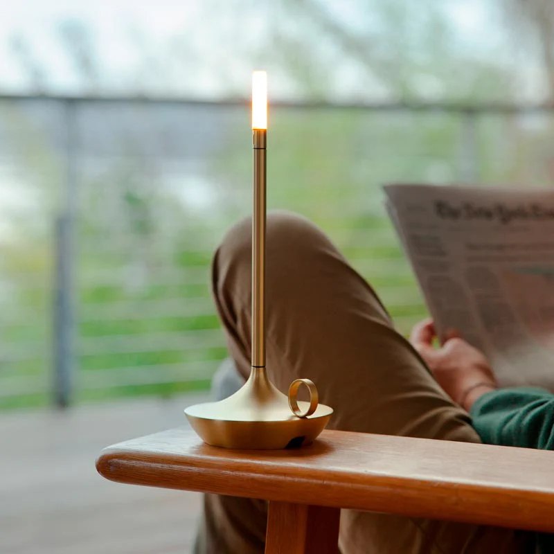 Twiva I Dimmable LED Table Lamp – USB Rechargeable, 3-Level Touch Dimming, Warm White (3000K)