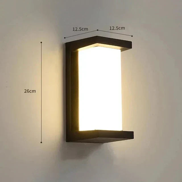 VitaLight Modern LED Outdoor Wall Lamp – IP65 Weatherproof, 12 W Integrated LED