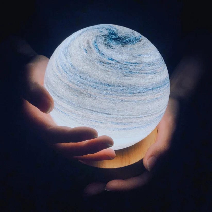 WhisperGlow Enchanting USB Moon Lamp – 15 cm Glass Globe, Adjustable Warm White, Freestanding