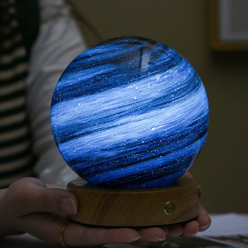WhisperGlow Enchanting USB Moon Lamp – 15 cm Glass Globe, Adjustable Warm White, Freestanding