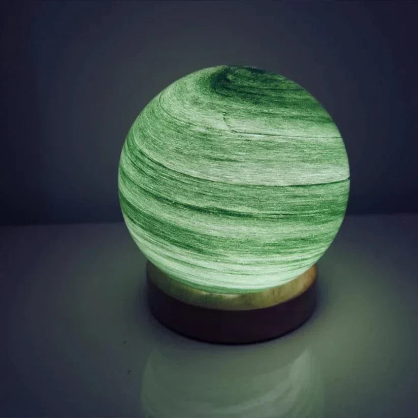 WhisperGlow Enchanting USB Moon Lamp – 15 cm Glass Globe, Adjustable Warm White, Freestanding