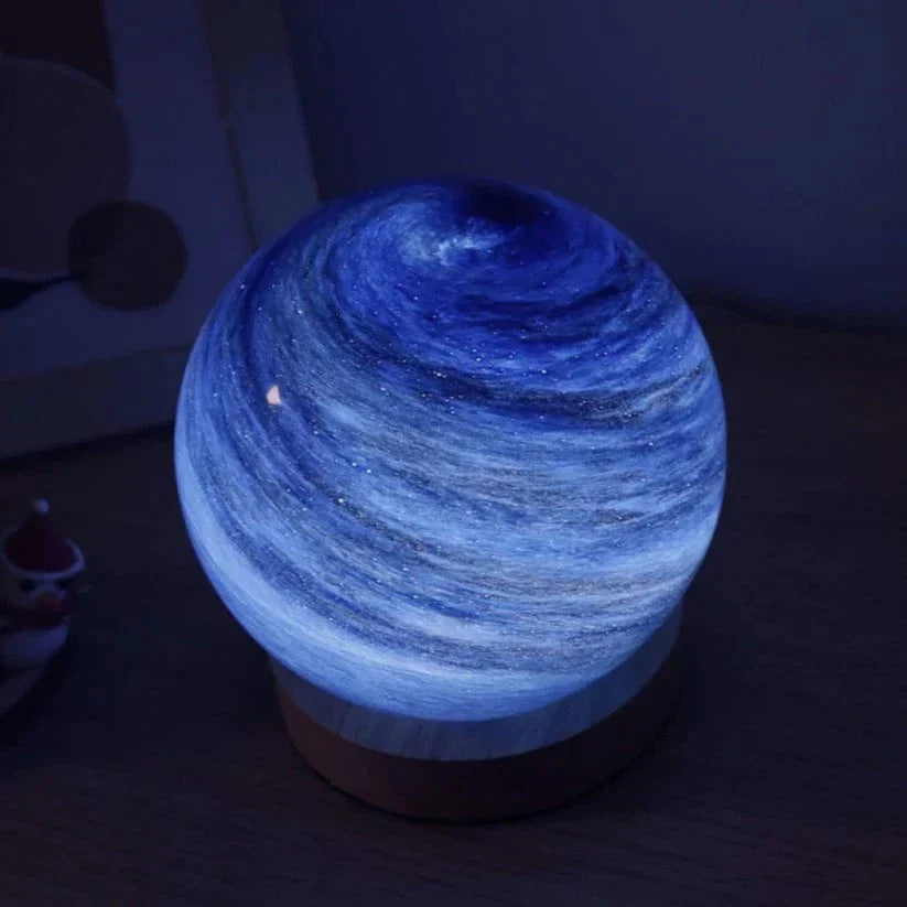 WhisperGlow Enchanting USB Moon Lamp – 15 cm Glass Globe, Adjustable Warm White, Freestanding