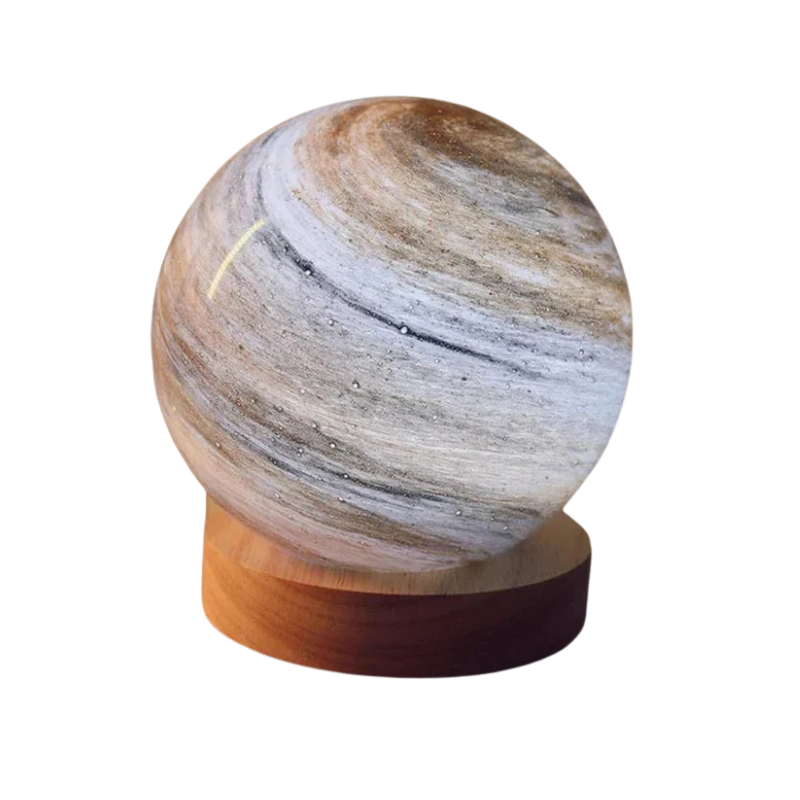 WhisperGlow Enchanting USB Moon Lamp – 15 cm Glass Globe, Adjustable Warm White, Freestanding
